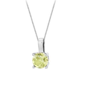 Silver August Lime Cubic Zirconia Pendant loving the sales