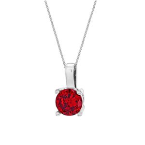 Silver January Red Cubic Zirconia Pendant loving the sales