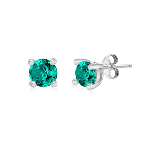 Silver June Turquoise Cubic Zirconia Stud Earrings loving the sales