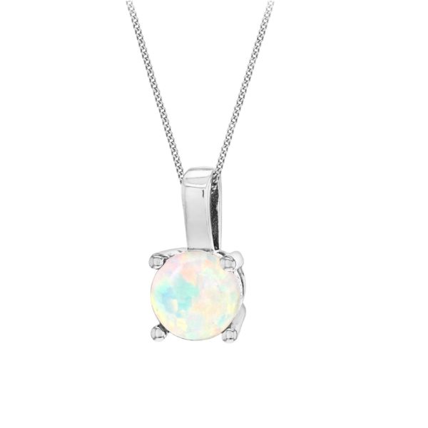 Silver October Artificial Opal Pendant. Opal Size 5mm loving the sales