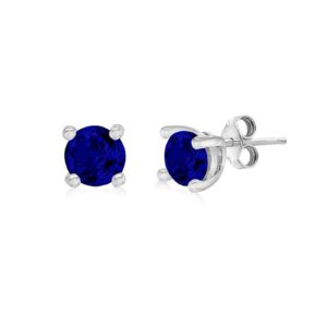 Silver Sepember Dark Blue Cubic Zirconia Stud Earrings loving the sales