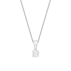 Sterling Silver 5mm Cubic Zirconia Pendant loving the sales