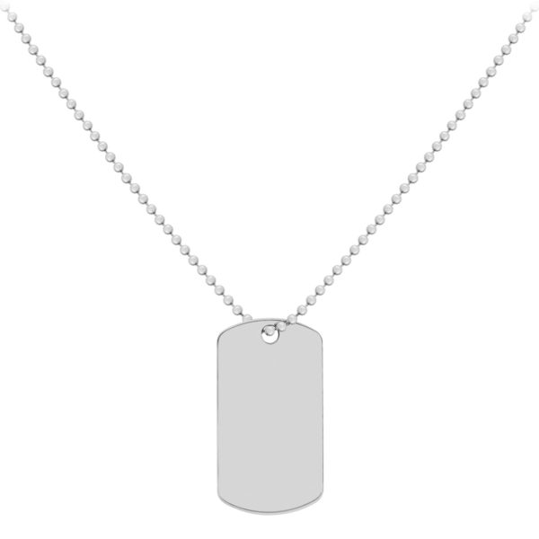 Sterling Silver Mens 20 Inch 19x34mm Dog Tag loving the sales