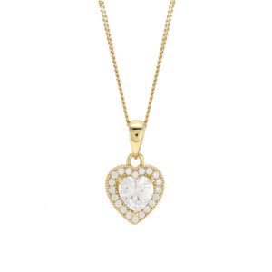 Yellow Gold Plated Cubic Zirconia Heart Pendant loving the sales