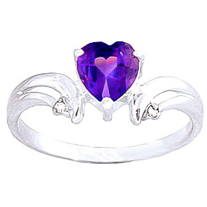 Amethyst & Diamond Affection Heart Ring In Sterling Silver loving the sales