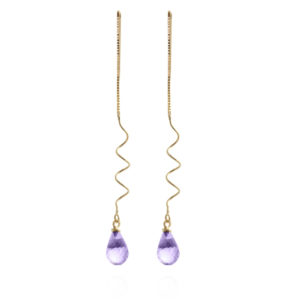 Amethyst Spiral Scintilla Earrings 3.3 Ctw In 9ct Gold loving the sales