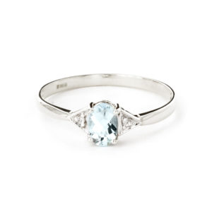 Aquamarine & Diamond Allure Ring In 9ct White Gold loving the sales