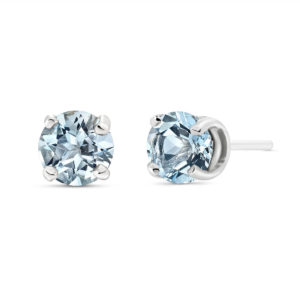 Aquamarine Stud Earrings 0.95 Ctw In 9ct White Gold loving the sales
