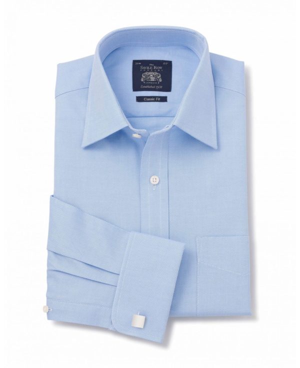 Blue Dobby Classic Fit Windsor Collar Shirt - Double Cuff 19 1/2" Standard loving the sales