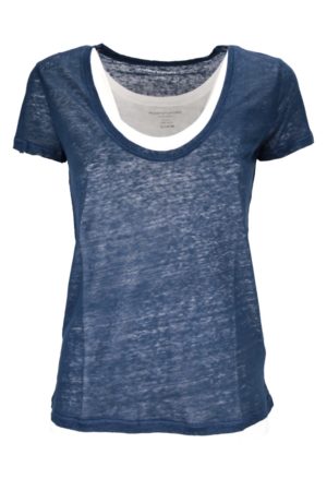 Blue Layered Linen T-Shirt loving the sales
