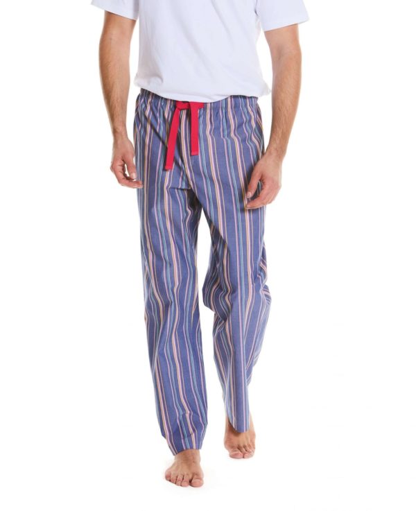 Blue Multi Stripe Cotton Lounge Pants L loving the sales