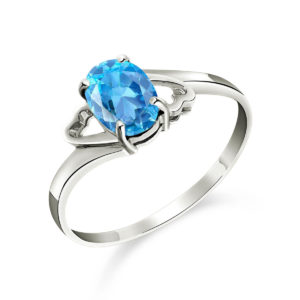 Blue Topaz Classic Desire Ring 0.95 Ct In Sterling Silver loving the sales