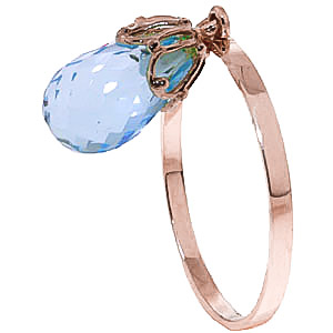 Blue Topaz Crown Ring 3 Ct In 9ct Rose Gold loving the sales
