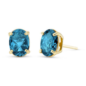 Blue Topaz Stud Earrings 1.8 Ctw In 9ct Gold loving the sales