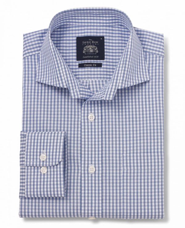 Blue White Check Classic Fit Casual Shirt Xxl Standard loving the sales