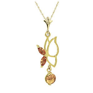 Citrine Butterfly Pendant Necklace 0.18 Ctw In 9ct Gold loving the sales
