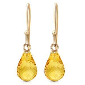 Citrine Zeal Drop Earrings 2.7 Ctw In 9ct Gold loving the sales