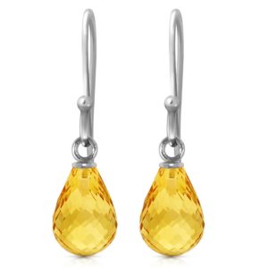 Citrine Zeal Drop Earrings 2.7 Ctw In 9ct White Gold loving the sales