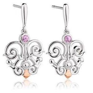 Clogau Bohemia Sterling Silver Pink Sapphire Drop Earrings loving the sales