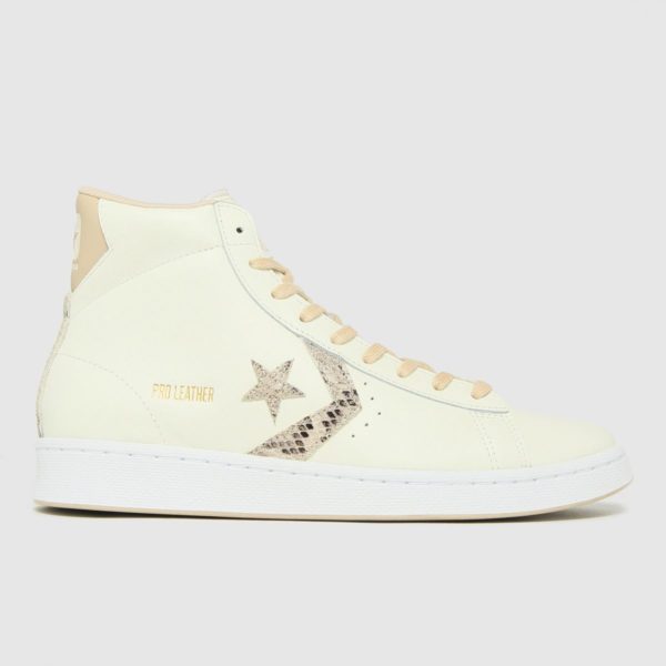 Converse White Pro Leather Snake Hi Trainers loving the sales