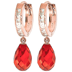 Cubic Zirconia Drop Earrings 11.1 Ctw In 9ct Rose Gold loving the sales