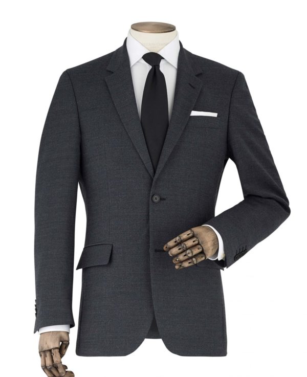 Dark Grey Wool-Blend Tailored Suit Jacket 48" Long loving the sales