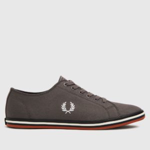 Fred Perry Dark Grey Kingston Twill Trainers loving the sales