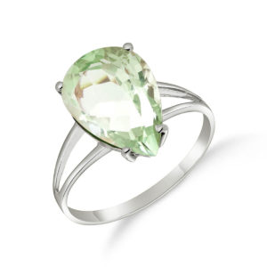 Green Amethyst Pear Drop Ring 5 Ct In Sterling Silver loving the sales