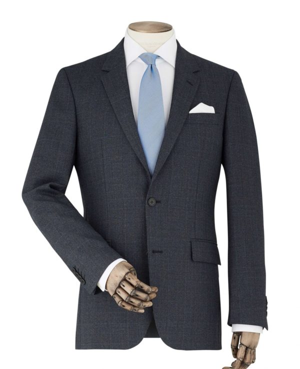 Grey Check Wool-Blend Tailored Suit Jacket 36" Regular loving the sales