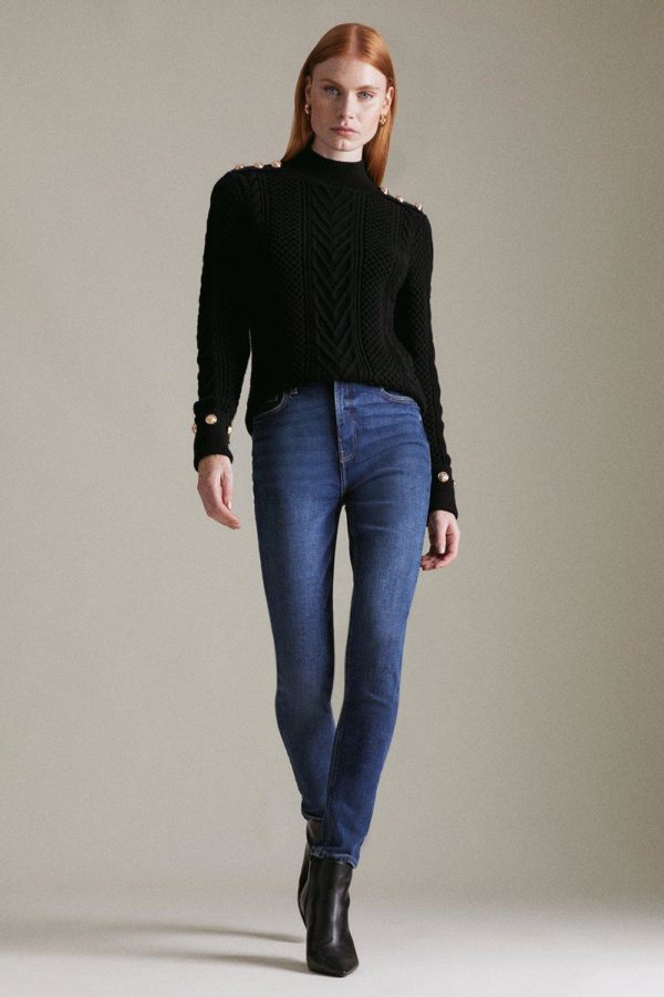 Karen Millen Organic High Waist Skinny Jean -