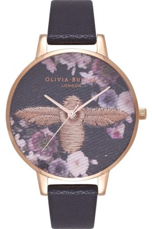 Ladies Olivia Burton Embroidered Dial Watch Ob16em02 loving the sales