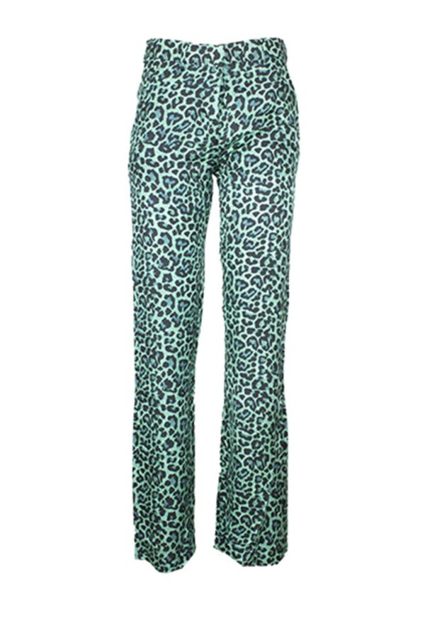 Leopard-Print Flared Trousers loving the sales