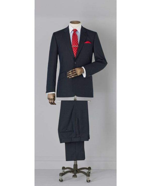 Limited Edition Navy Sharkskin Wool Tailored Business Suit loving the sales