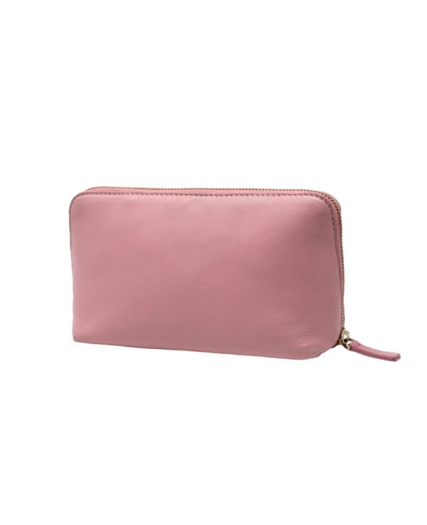 Medium Pink Leather Makeup Bag loving the sales