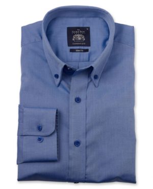 Mid Blue Pinpoint Slim Fit Oxford Shirt Xl Standard loving the sales