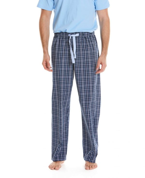 Navy Blue White Checked Cotton Lounge Pants L loving the sales