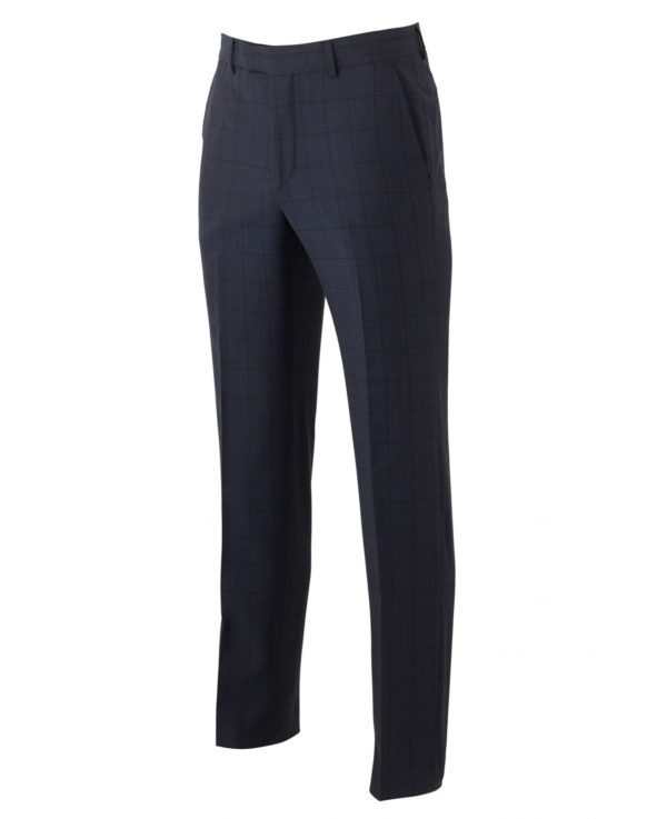 Navy Muted Check Wool-Blend Suit Trousers 44" 34" loving the sales