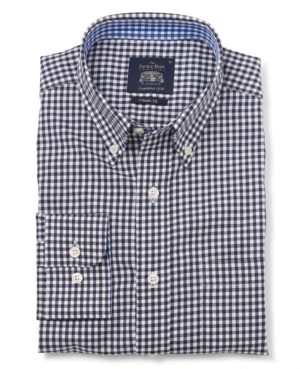 Navy White Gingham Twill Classic Fit Button-Down Casual Shirt Xxxl Standard loving the sales