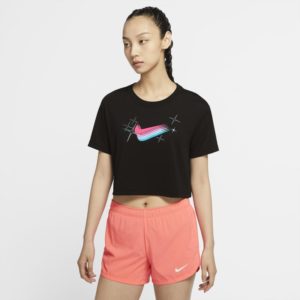 Nike Dri-Fit Women's Cropped Training T-Shirt - Black loving the sales