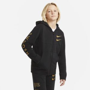 Nike Sportswear Swoosh Older Kids' (Boys') Full-Zip Hoodie - Black loving the sales