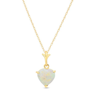 Opal Heart Pendant Necklace 0.65 Ct In 9ct Gold loving the sales