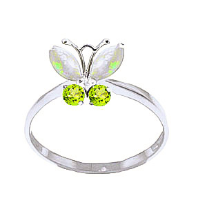 Opal & Peridot Butterfly Ring In Sterling Silver loving the sales