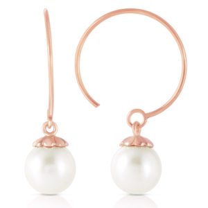 Pearl Eclipse Circle Wire Earrings 4 Ctw In 9ct Rose Gold loving the sales