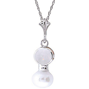 Pearl & Opal Dazzle Pendant Necklace In 9ct White Gold loving the sales