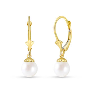 Pearl Snowcap Drop Earrings 4 Ctw In 9ct Gold loving the sales