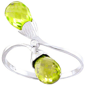 Peridot & Diamond Duo Ring In Sterling Silver loving the sales