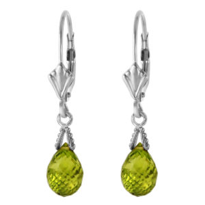 Peridot Droplet Earrings 4.5 Ctw In 9ct White Gold loving the sales