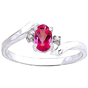 Pink Topaz & Diamond Embrace Ring In Sterling Silver loving the sales