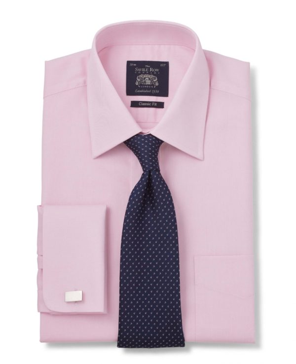 Pink Twill Classic Fit Shirt - Double Cuff 15" Standard loving the sales