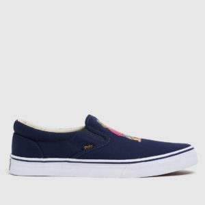 Polo Ralph Lauren Navy Thompson Trainers loving the sales